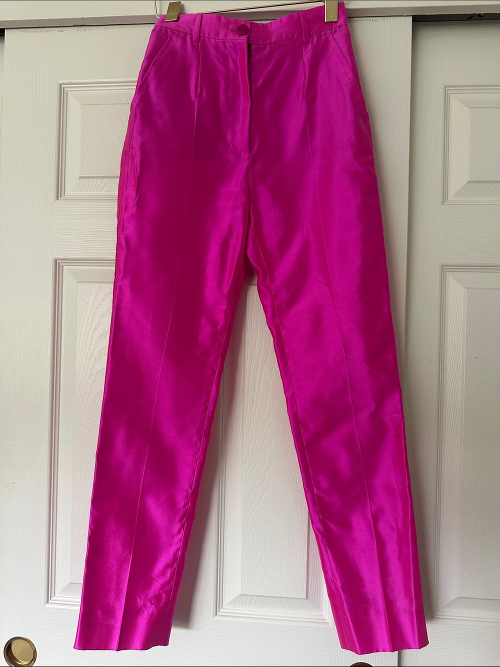 Dolce & Gabbana Hot Pink Silk Pants